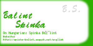 balint spinka business card